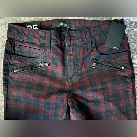 Joe’s Zip Coated Plaid Stretch Skinny Jeans - Picture 7 of 7